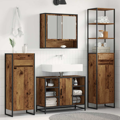 Mobile da Bagno con cassetto Legno vecchio 40 x 30 x 100 cm