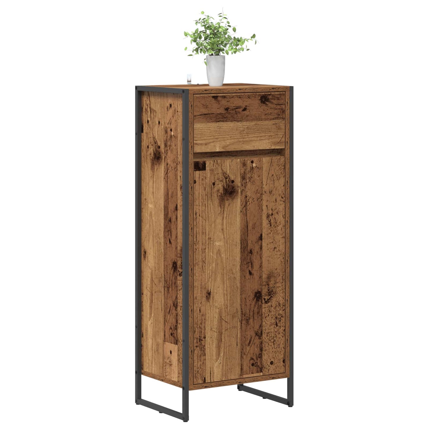 Mobile da Bagno con cassetto Legno vecchio 40 x 30 x 100 cm