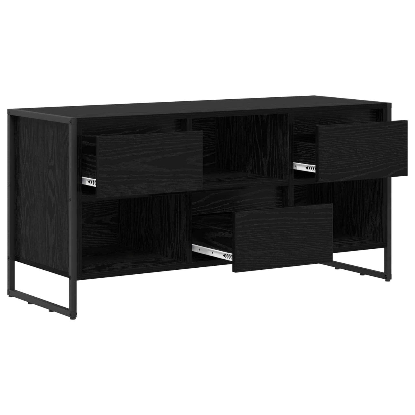 Mobile TV Rovere Nero 100 x 36 x 49,5 cm Legno multistrato