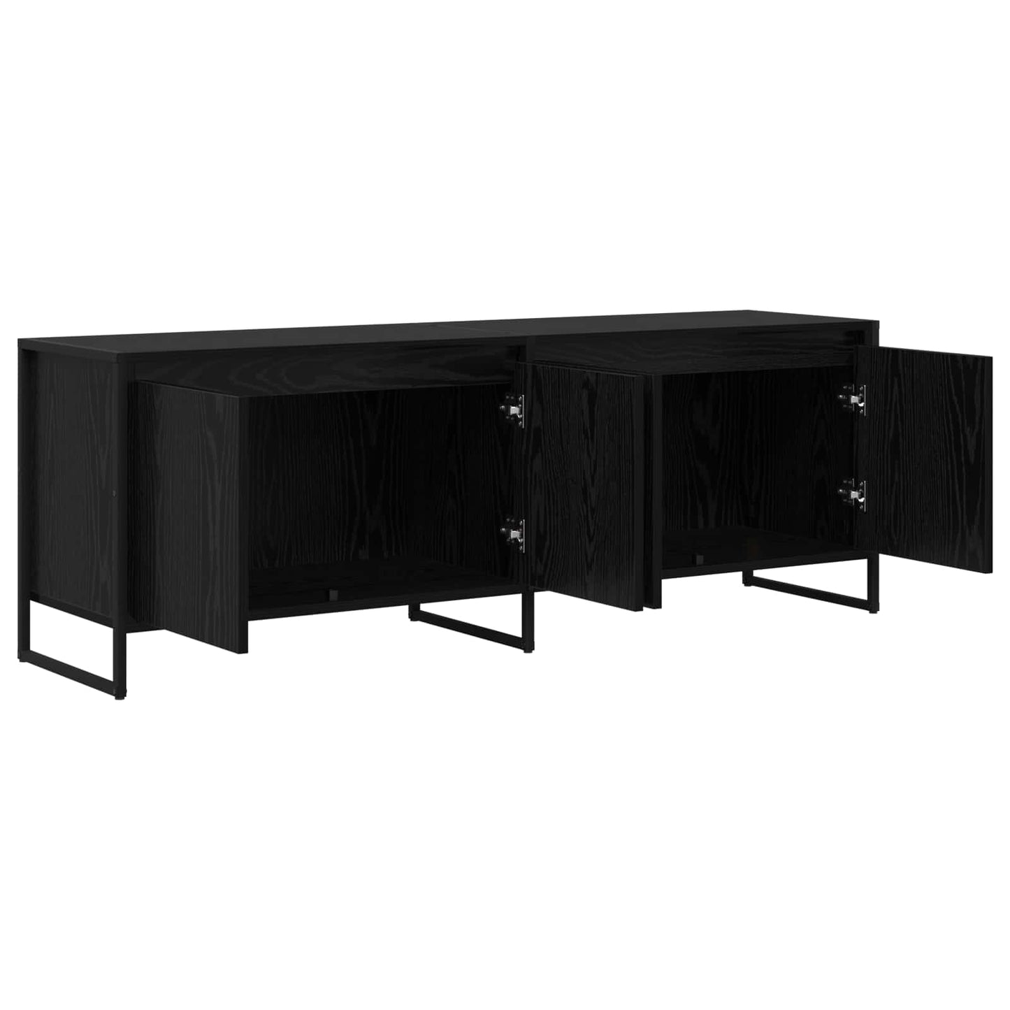 Mobile TV Rovere Nero 140 x 36 x 49.5 cm Legno multistrato