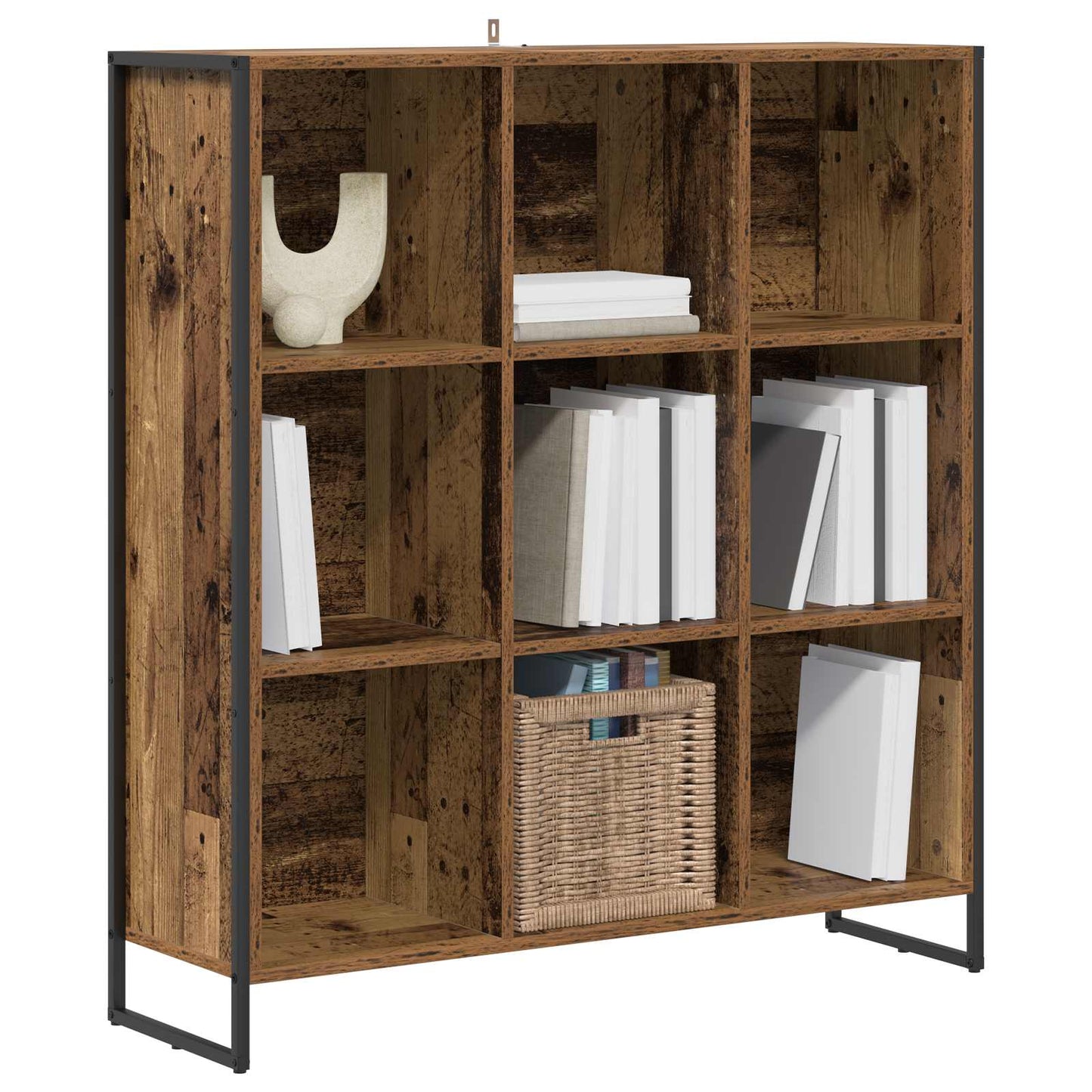 Armadio per Libri Legno vecchio 99.5 x 30 x 108.5 cm