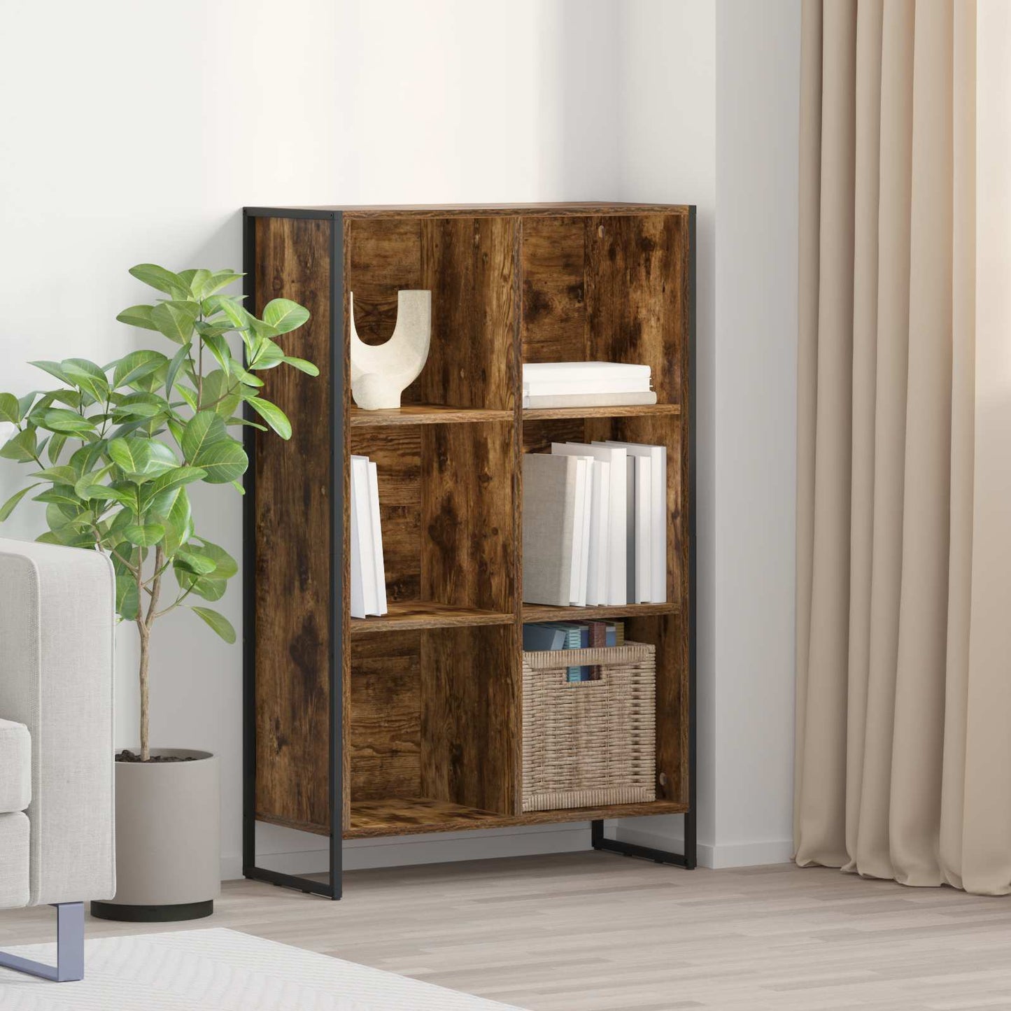Armadio per Libri Quercia Fumosa 99.5 x 30 x 108.5 cm