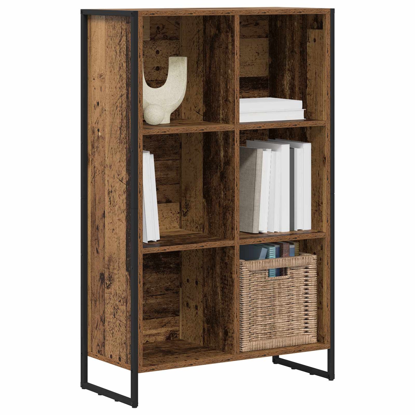 Armadio per Libri Legno vecchio 99.5 x 30 x 108.5 cm