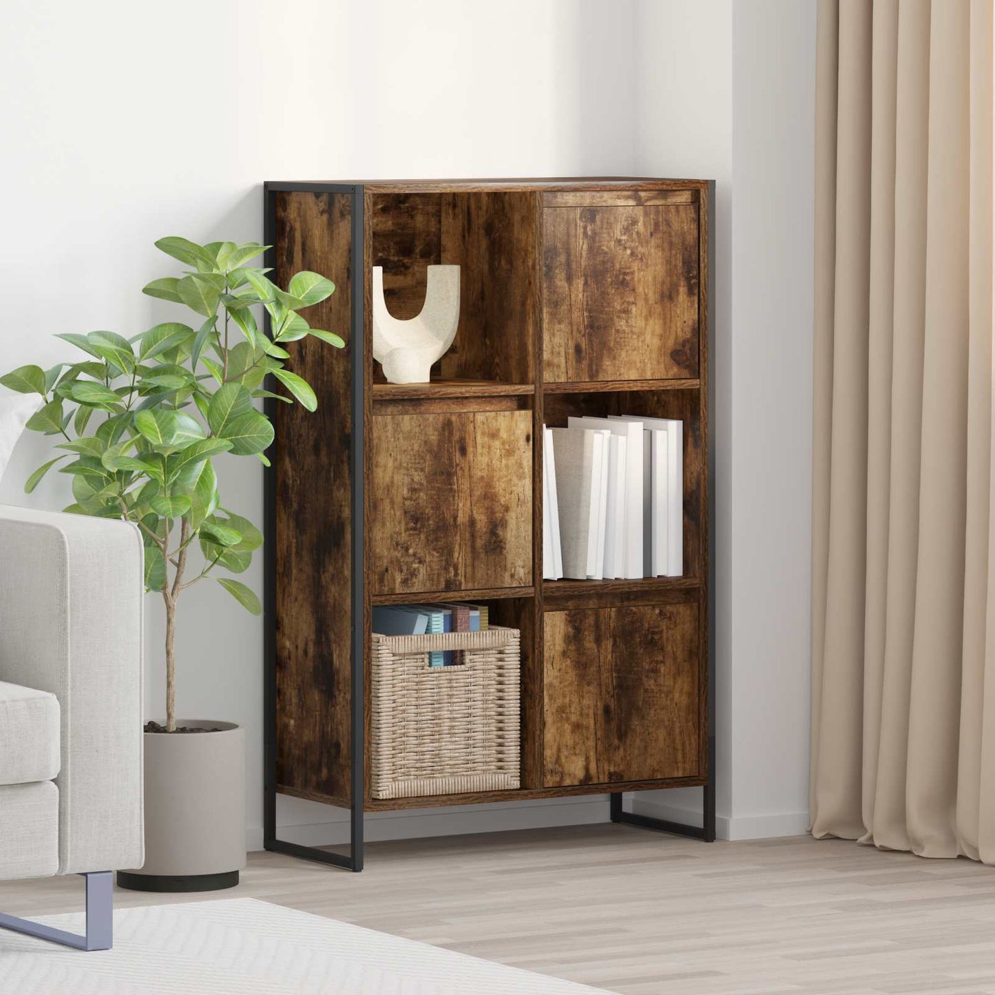 Armadio per Libri Quercia Fumosa 68 x 30 x 108.5 cm