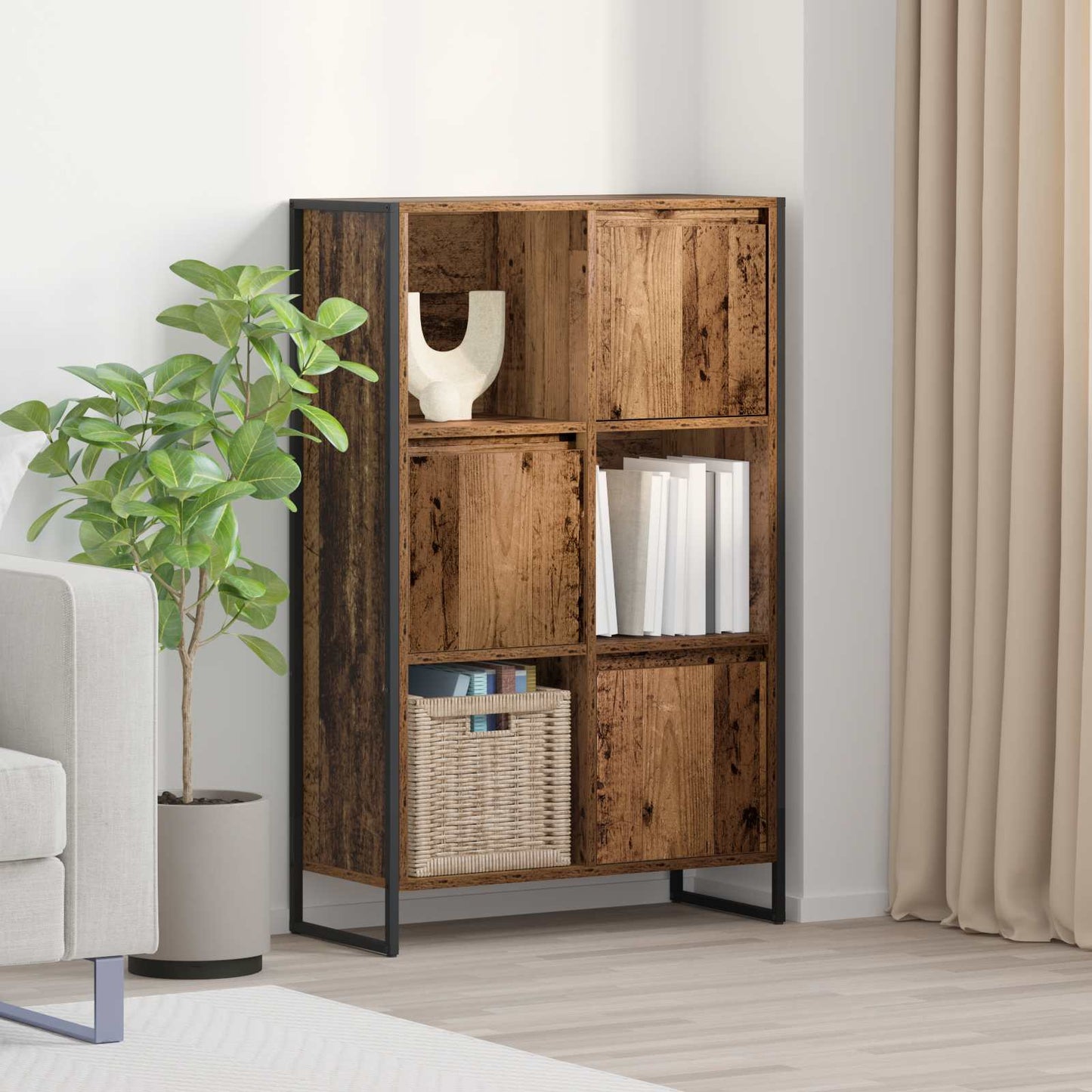 Armadio per Libri Legno vecchio 68 x 30 x 108.5 cm