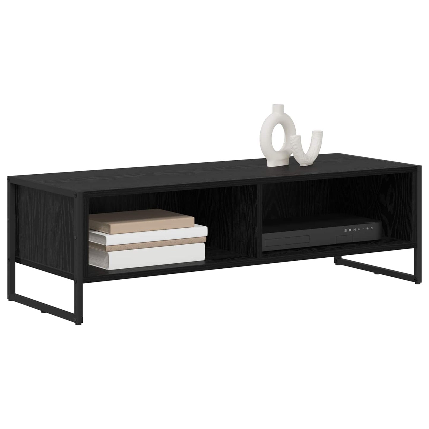 Mobile TV Rovere Nero 100 x 36.5 x 30.5 cm Legno multistrato