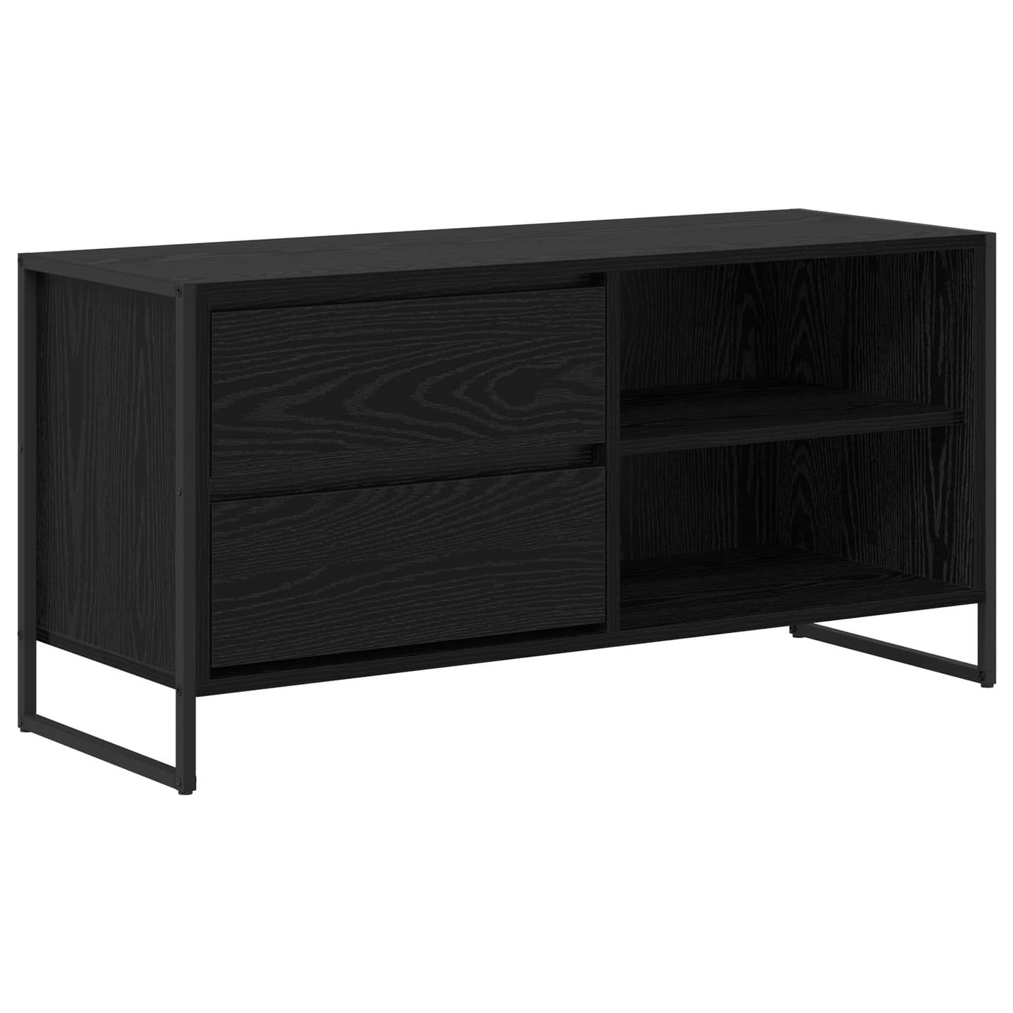 Mobile TV Rovere Nero 100 x 36 x 49,5 cm Legno multistrato