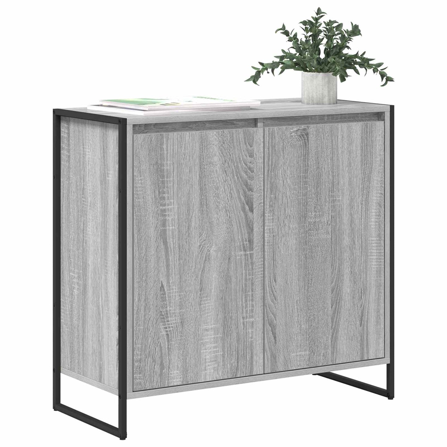 Mobile laterale Grigio Sonoma 79 x 36 x 75 cm Legno multistrato