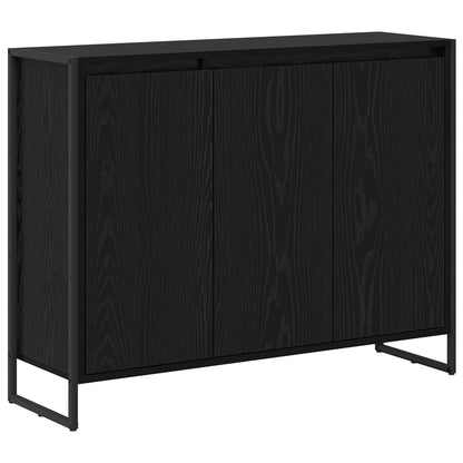 Mobile laterale Rovere Nero 96,5 x 30 x 75 cm Legno multistrato
