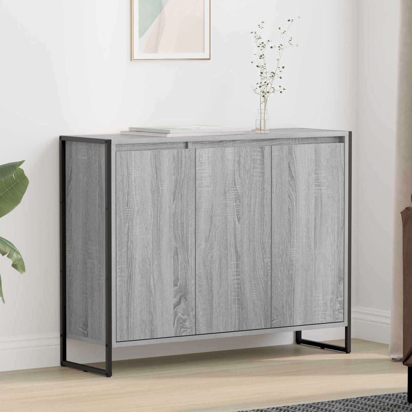 Mobile laterale Grigio Sonoma 96,5 x 30 x 75 cm