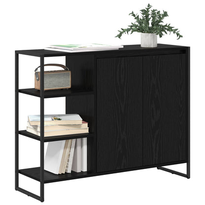 Mobile laterale Rovere Nero 96,5 x 30 x 75 cm Legno multistrato