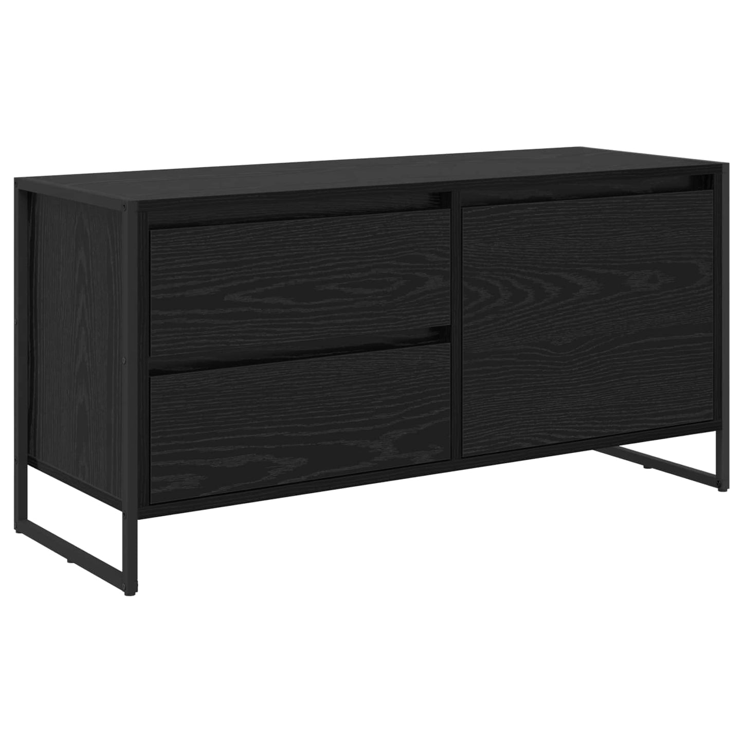 Mobile TV Rovere Nero 100 x 36 x 49,5 cm Legno multistrato