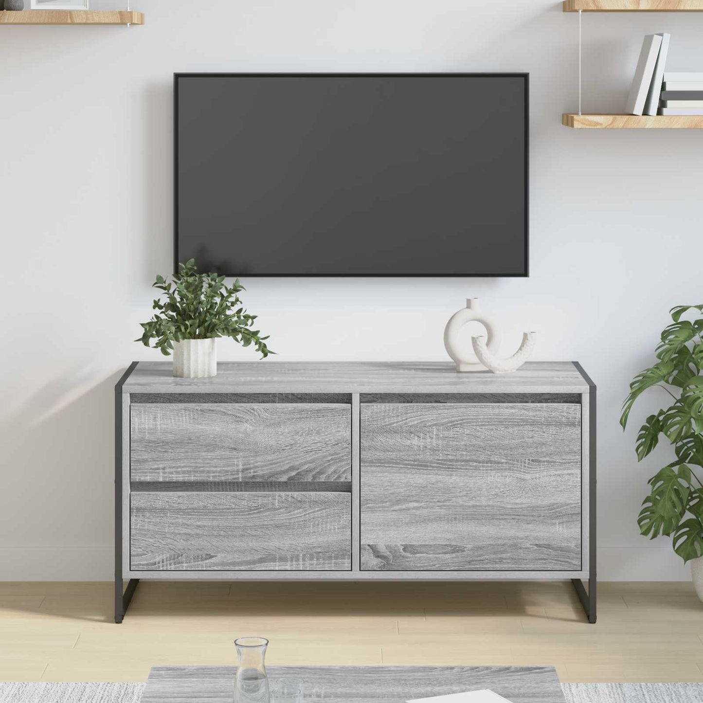 Mobile TV Grigio Sonoma 100 x 36 x 49,5 cm Legno multistrato