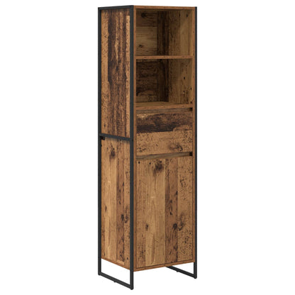 Armadio per Libri con cassetto Legno vecchio 43 x 36 x 150.5 cm