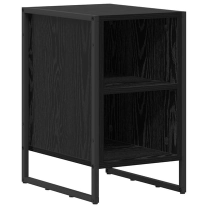 Comodino Rovere Nero 39.5 x 30 x 50 cm Legno multistrato
