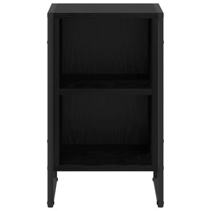 Comodino Rovere Nero 39.5 x 30 x 50 cm Legno multistrato