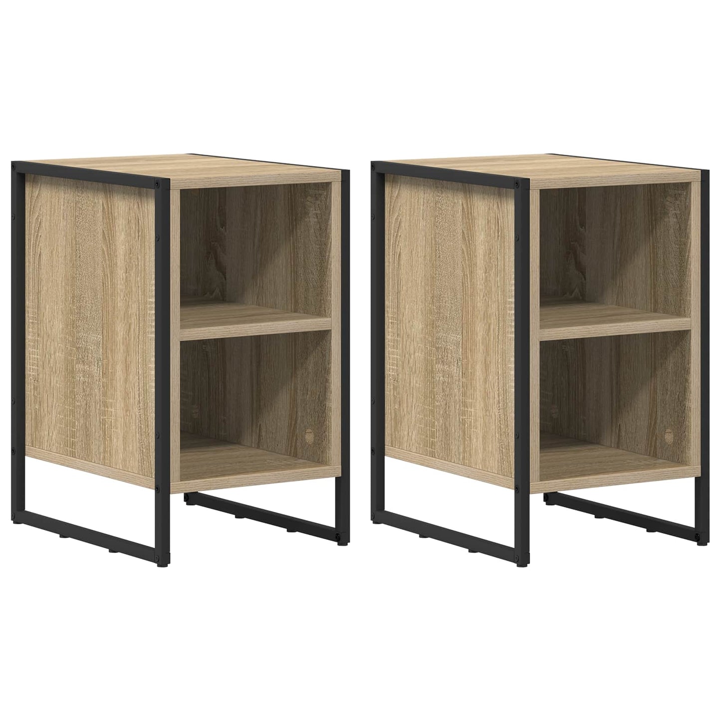 Comodino 2 pcs Sonoma 39.5 x 30 x 50 cm Legno multistrato