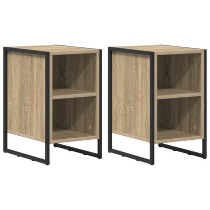 Comodino 2 pcs Sonoma 39.5 x 30 x 50 cm Legno multistrato
