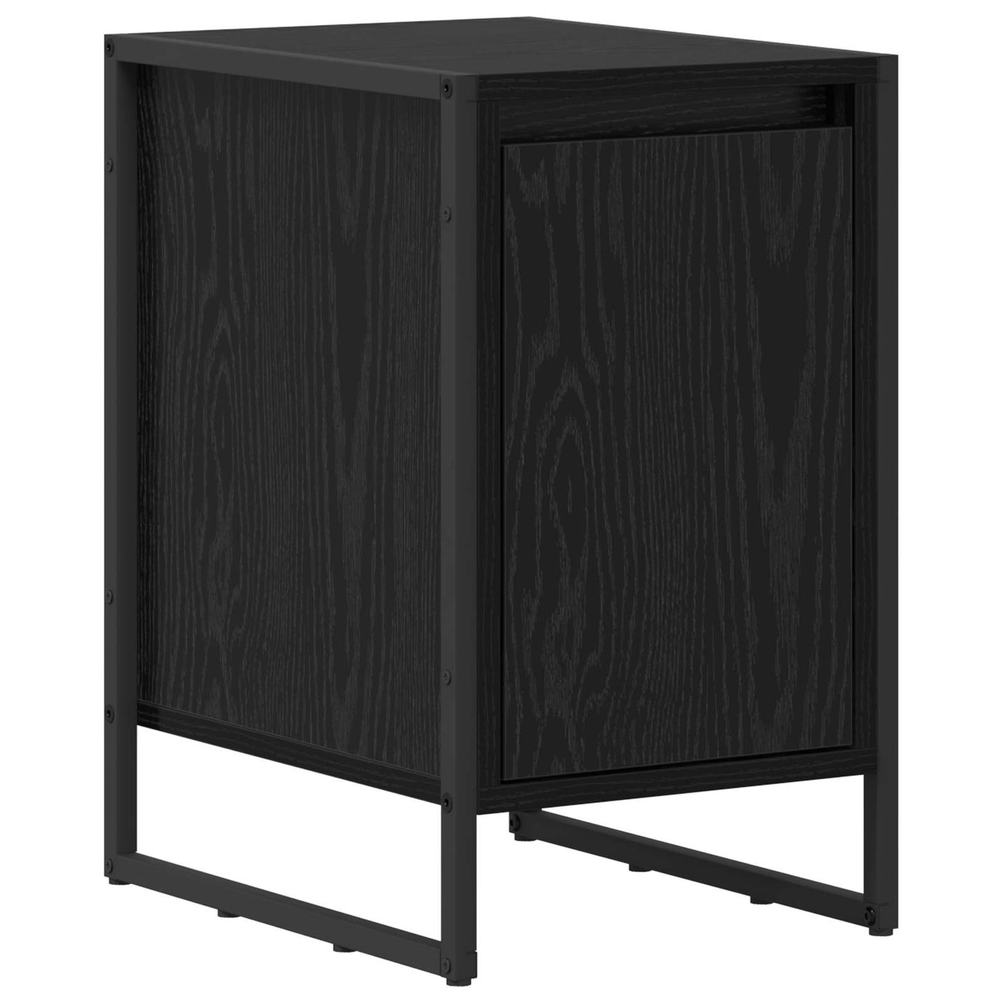 Comodino Rovere Nero 39.5 x 30 x 50 cm Legno multistrato