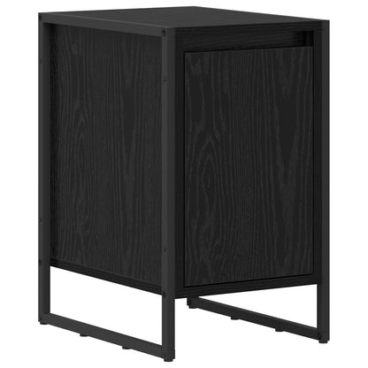 Comodino Rovere Nero 39,5 x 30 x 50 cm Legno multistrato
