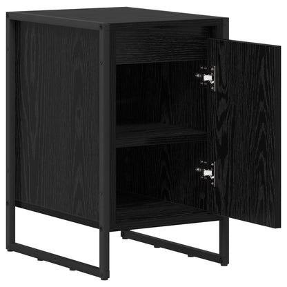 Comodino Rovere Nero 39.5 x 30 x 50 cm Legno multistrato