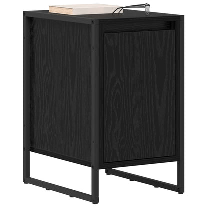 Comodino Rovere Nero 39.5 x 30 x 50 cm Legno multistrato