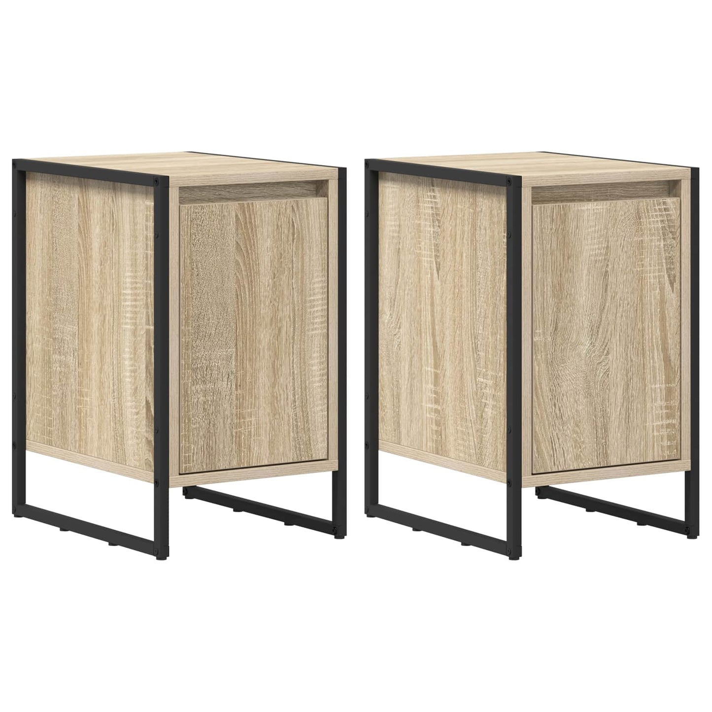 Comodino 2 pcs Sonoma 39.5 x 30 x 50 cm Legno multistrato