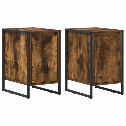 Comodino 2 pcs Quercia Fumosa 39,5 x 30 x 50 cm