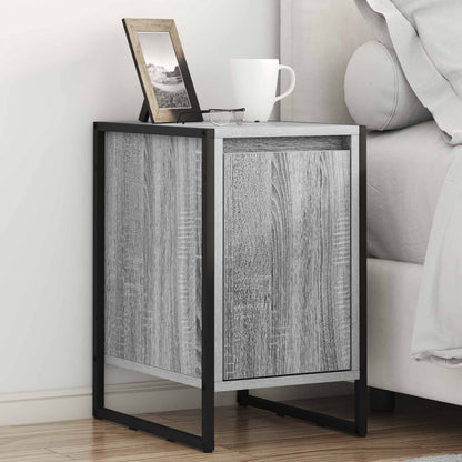 Comodino Grigio Sonoma 39,5 x 30 x 50 cm Legno multistrato