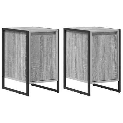 Comodino 2 pcs Grigio Sonoma 39.5 x 30 x 50 cm