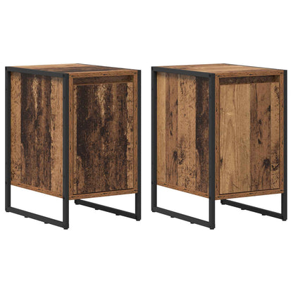Comodino 2 pcs Legno vecchio 39.5 x 30 x 50 cm
