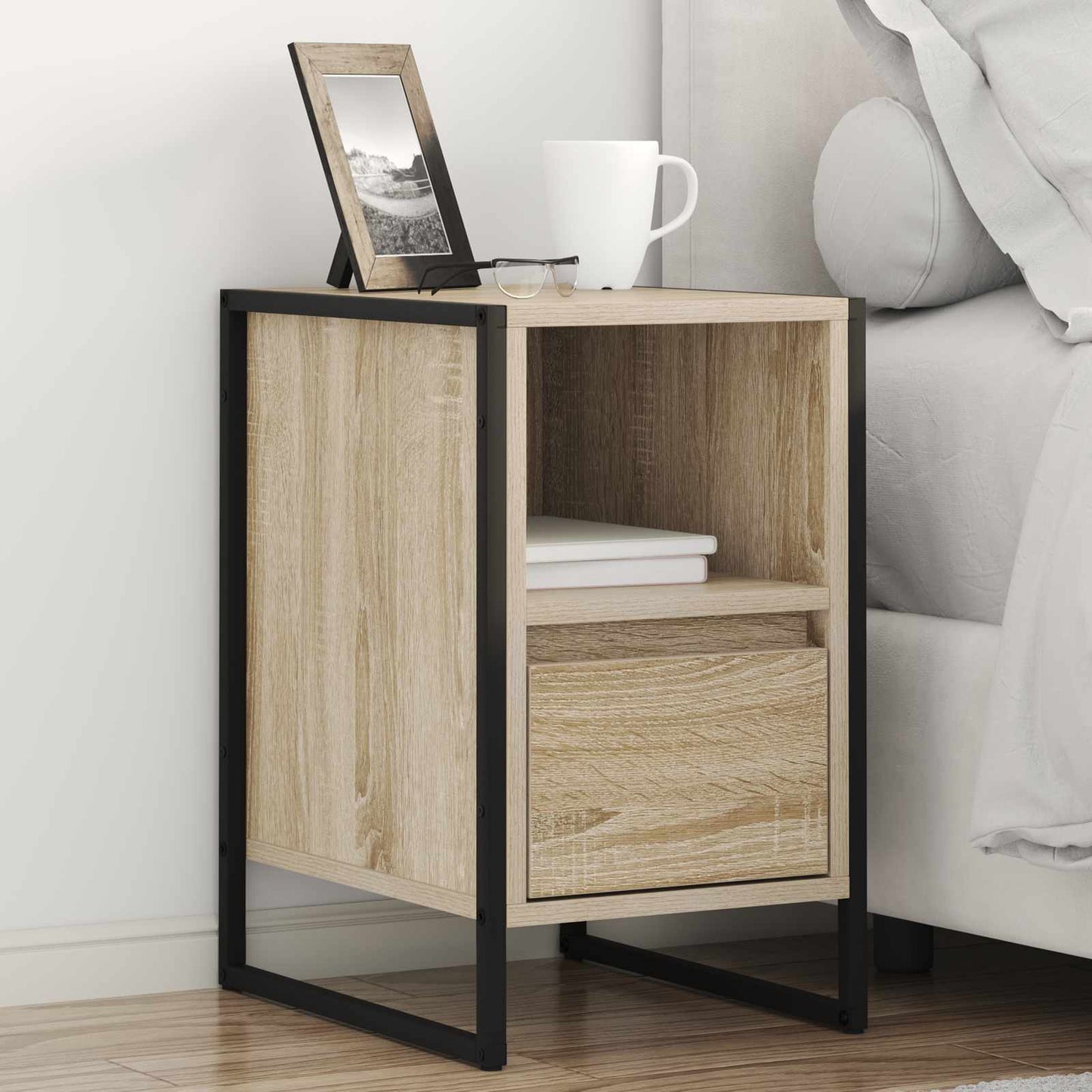 Comodino Sonoma 39.5 x 30 x 50 cm Legno multistrato