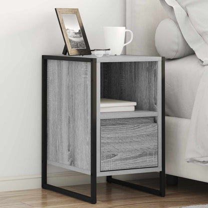 Comodino Grigio Sonoma 39.5 x 30 x 50 cm Legno multistrato