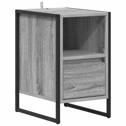 Comodino Grigio Sonoma 39,5 x 30 x 50 cm Legno multistrato