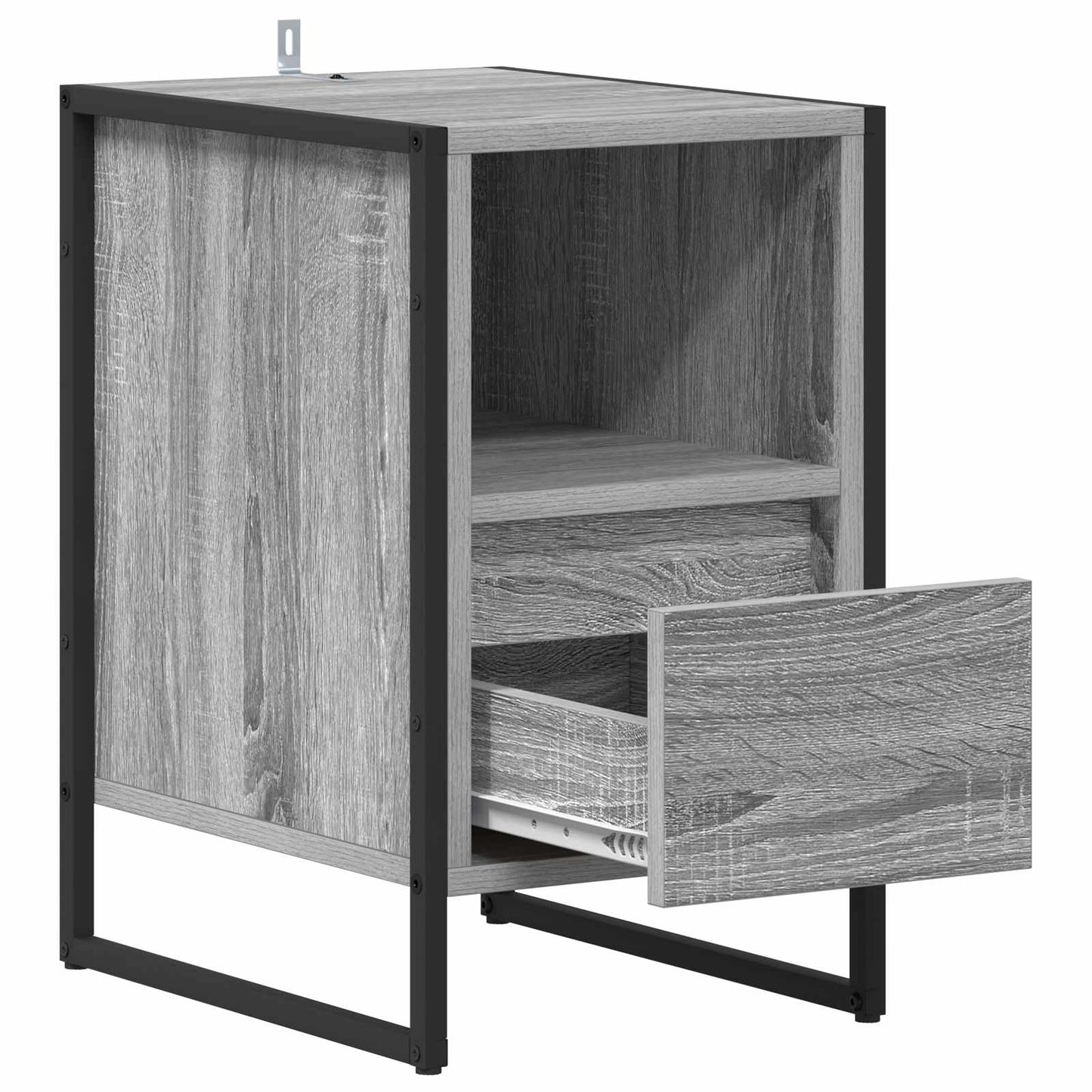 Comodino Grigio Sonoma 39.5 x 30 x 50 cm Legno multistrato