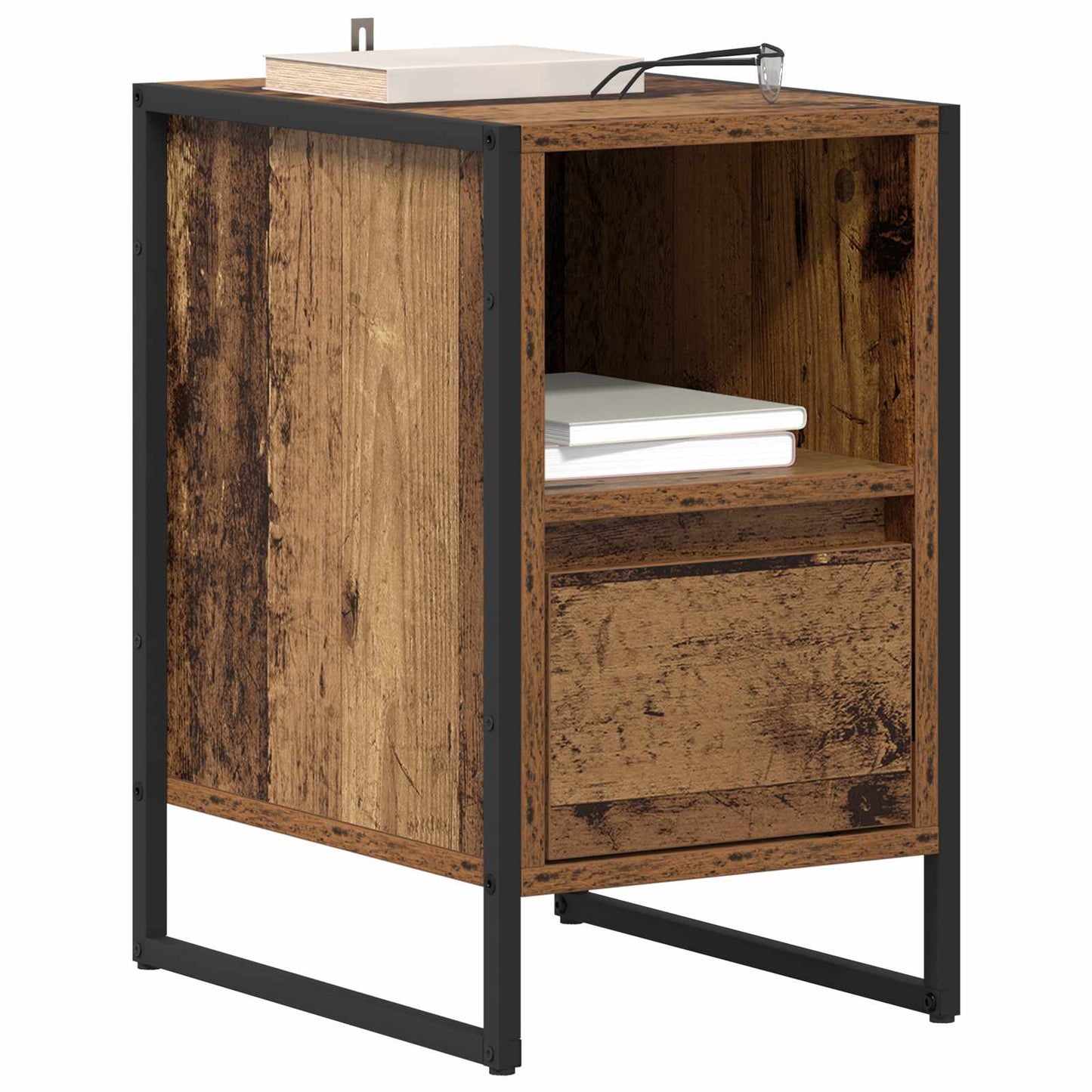 Comodino Legno vecchio 39.5 x 30 x 50 cm Legno multistrato