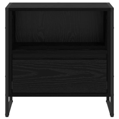 Comodino Rovere Nero 50 x 39,5 x 50 cm Legno multistrato