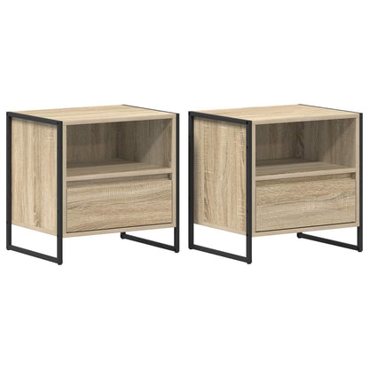 Comodino 2 pcs Sonoma 50 x 39,5 x 50 cm Legno multistrato