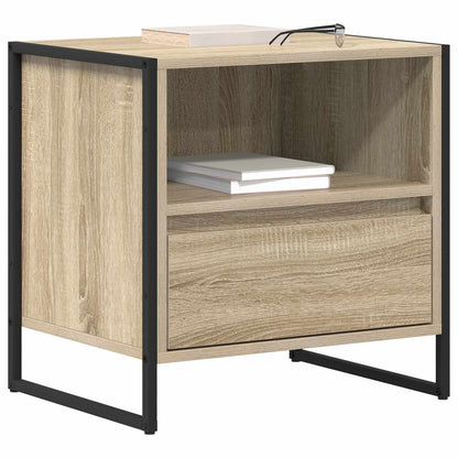 Comodino 2 pcs Sonoma 50 x 39,5 x 50 cm Legno multistrato