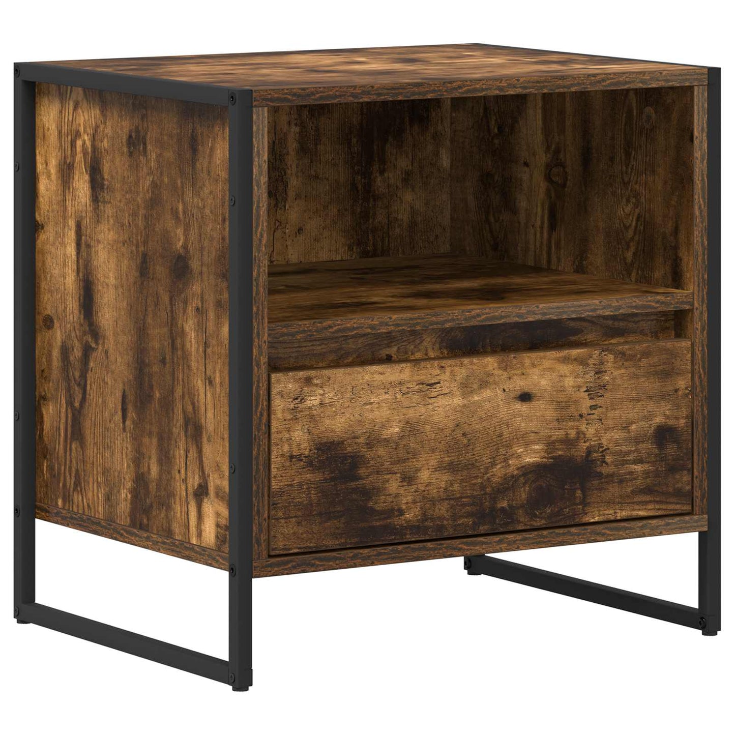 Comodino Quercia Fumosa 50 x 39,5 x 50 cm Legno multistrato