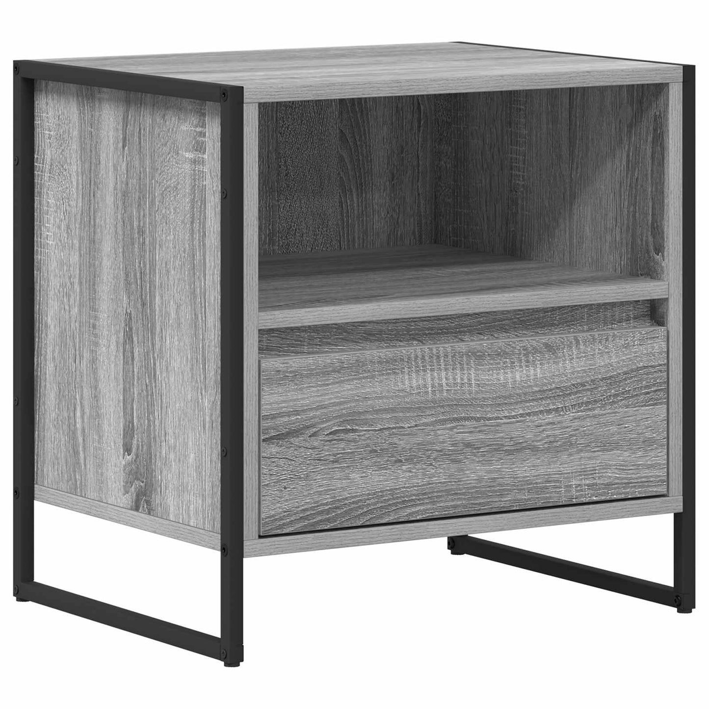 Comodino con cassetto 2 pcs Grigio Sonoma 50 x 39,5 x 50 cm