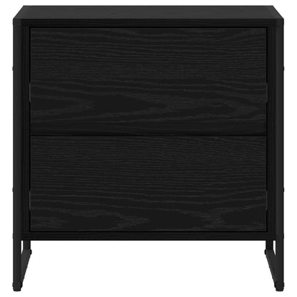 Comodino Rovere Nero 50 x 39,5 x 50 cm Legno multistrato