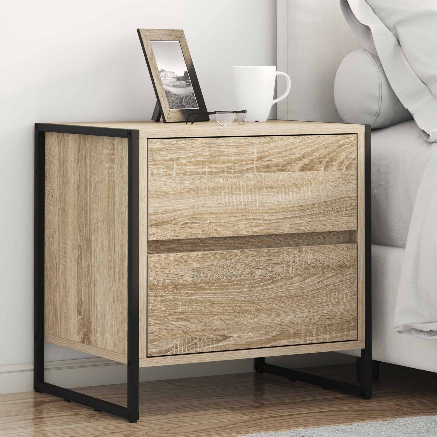 Comodino Sonoma 50 x 39,5 x 50 cm Legno multistrato