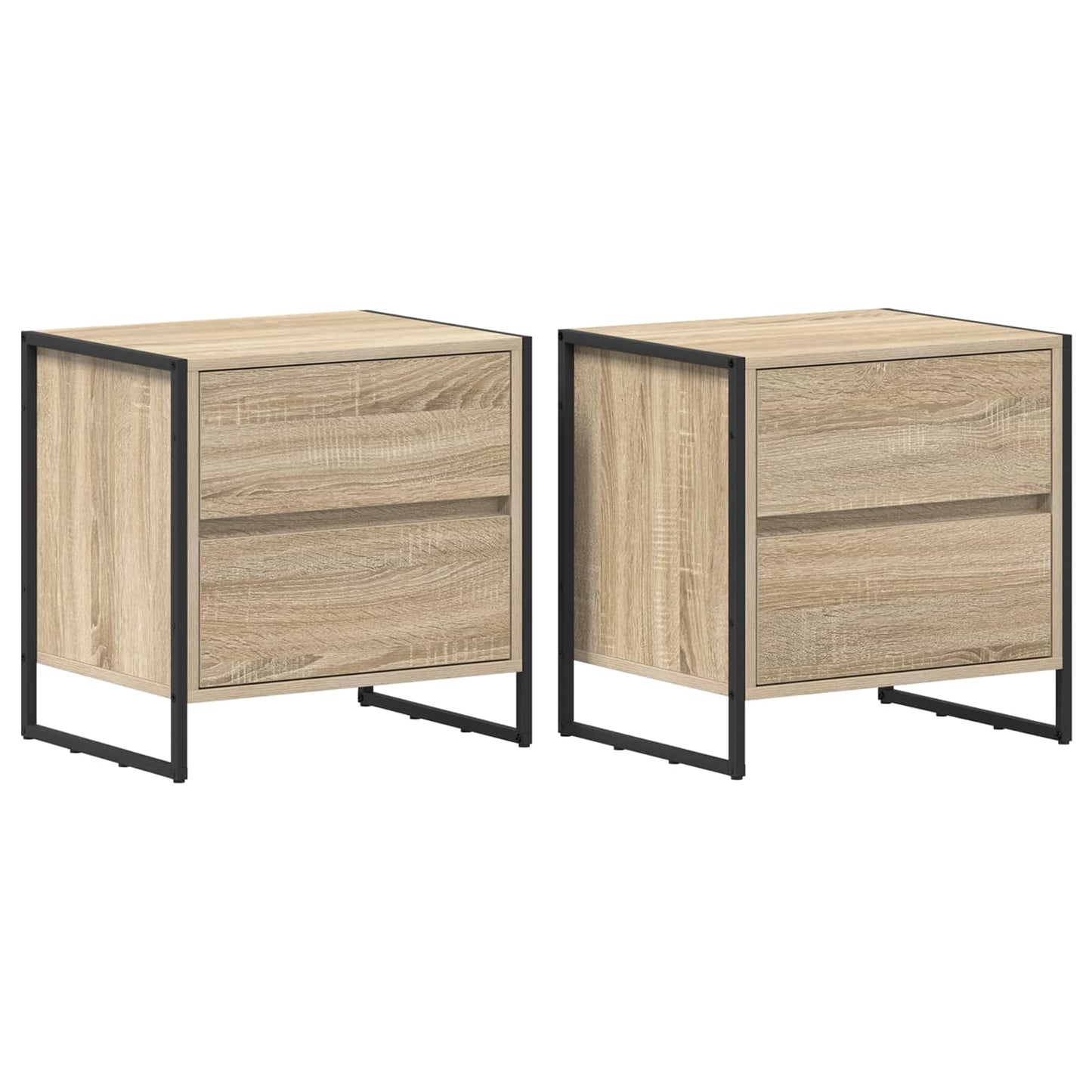 Comodino 2 pcs Sonoma 50 x 39,5 x 50 cm Legno multistrato