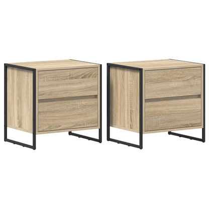 Comodino 2 pcs Sonoma 50 x 39,5 x 50 cm Legno multistrato