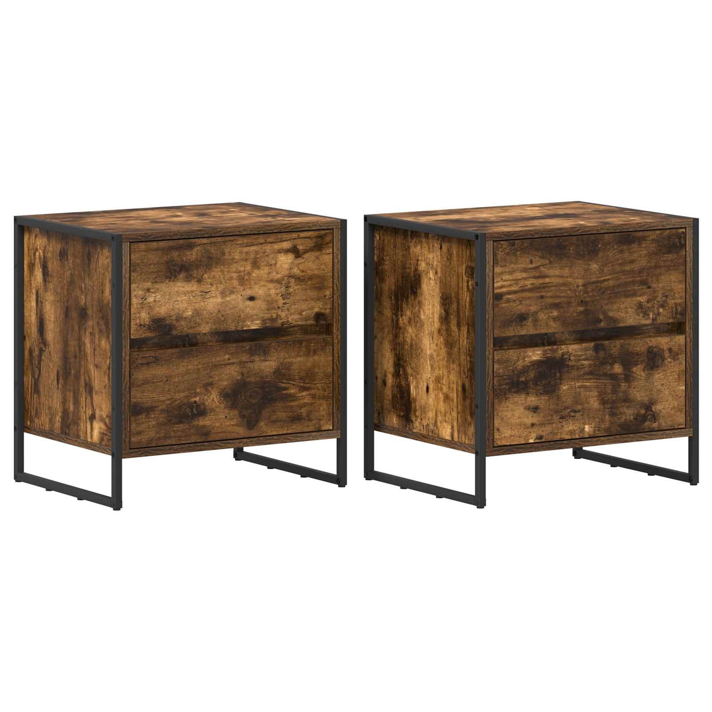 Comodino con cassetto 2 pcs Quercia Fumosa 50 x 39,5 x 50 cm