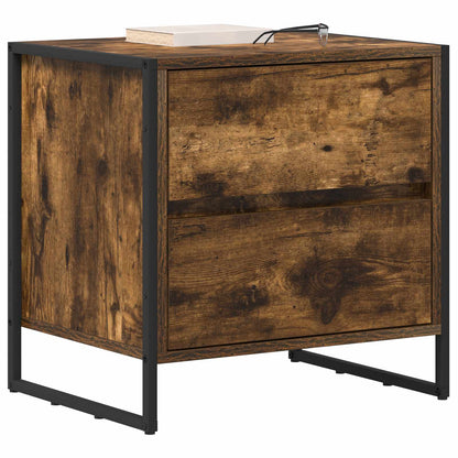 Comodino con cassetto 2 pcs Quercia Fumosa 50 x 39.5 x 50 cm