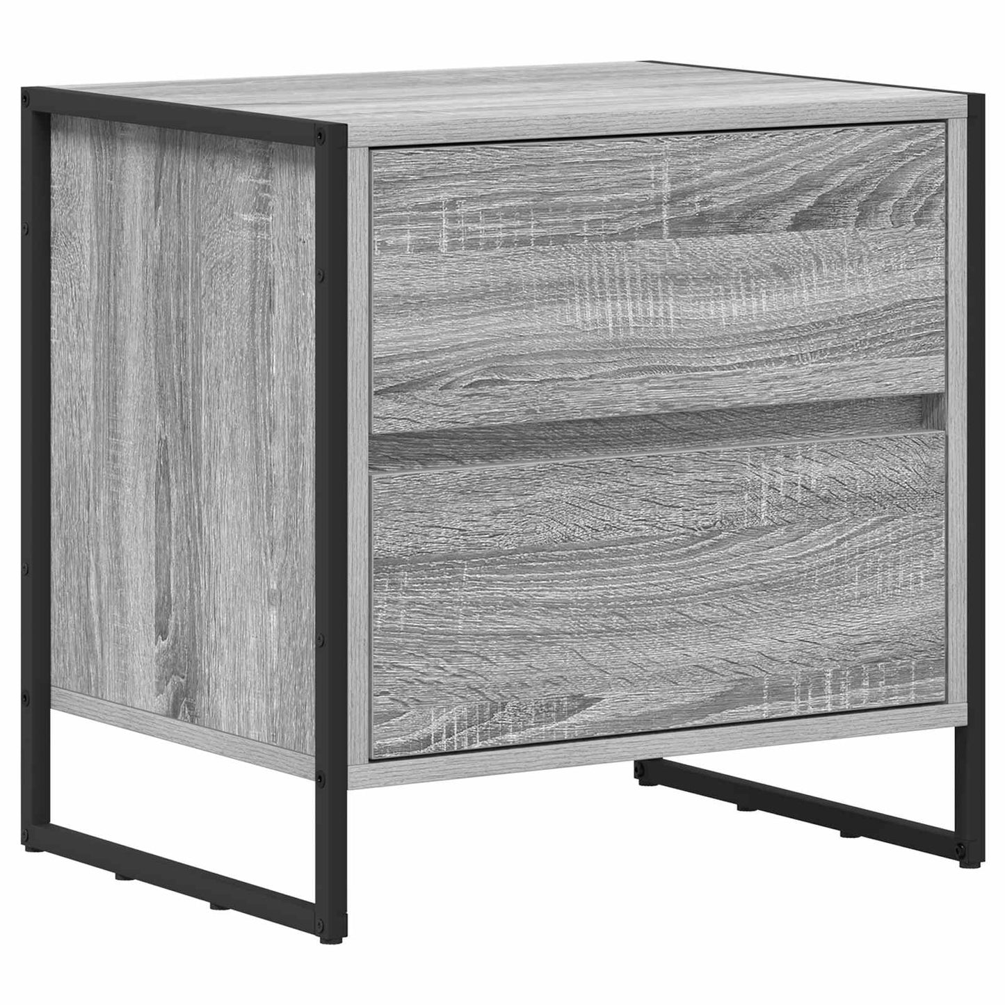 Comodino con cassetto 2 pcs Grigio Sonoma 50 x 39.5 x 50 cm