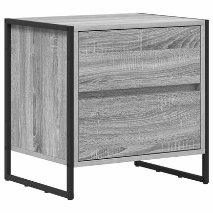 Comodino con cassetto 2 pcs Grigio Sonoma 50 x 39.5 x 50 cm