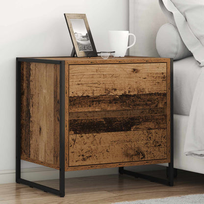 Comodino con cassetto 2 pcs Legno vecchio 50 x 39,5 x 50 cm